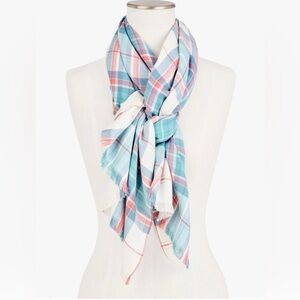 Talbots Party Plaid Oblong Multicolor Scarf